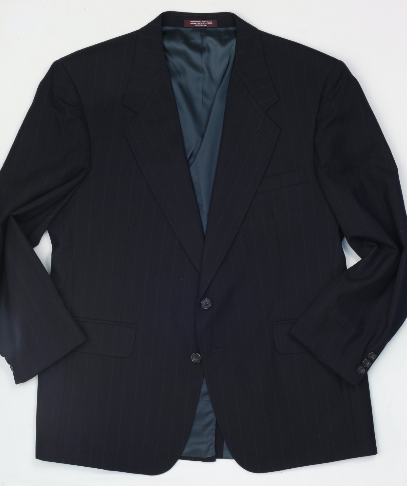 Vintage Evan-Picone Three Piece Piece Wool Suit Made in USA 42S 36x30 Navy Blue