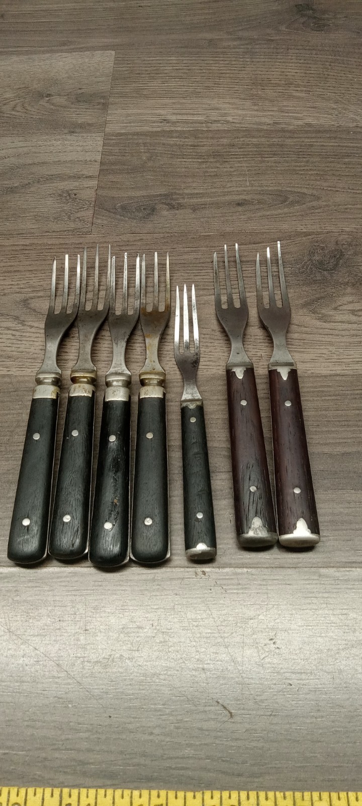 7 Antique Three Tine Forks Civil War Era 7 Antique Three Tine Forks Civil War Era