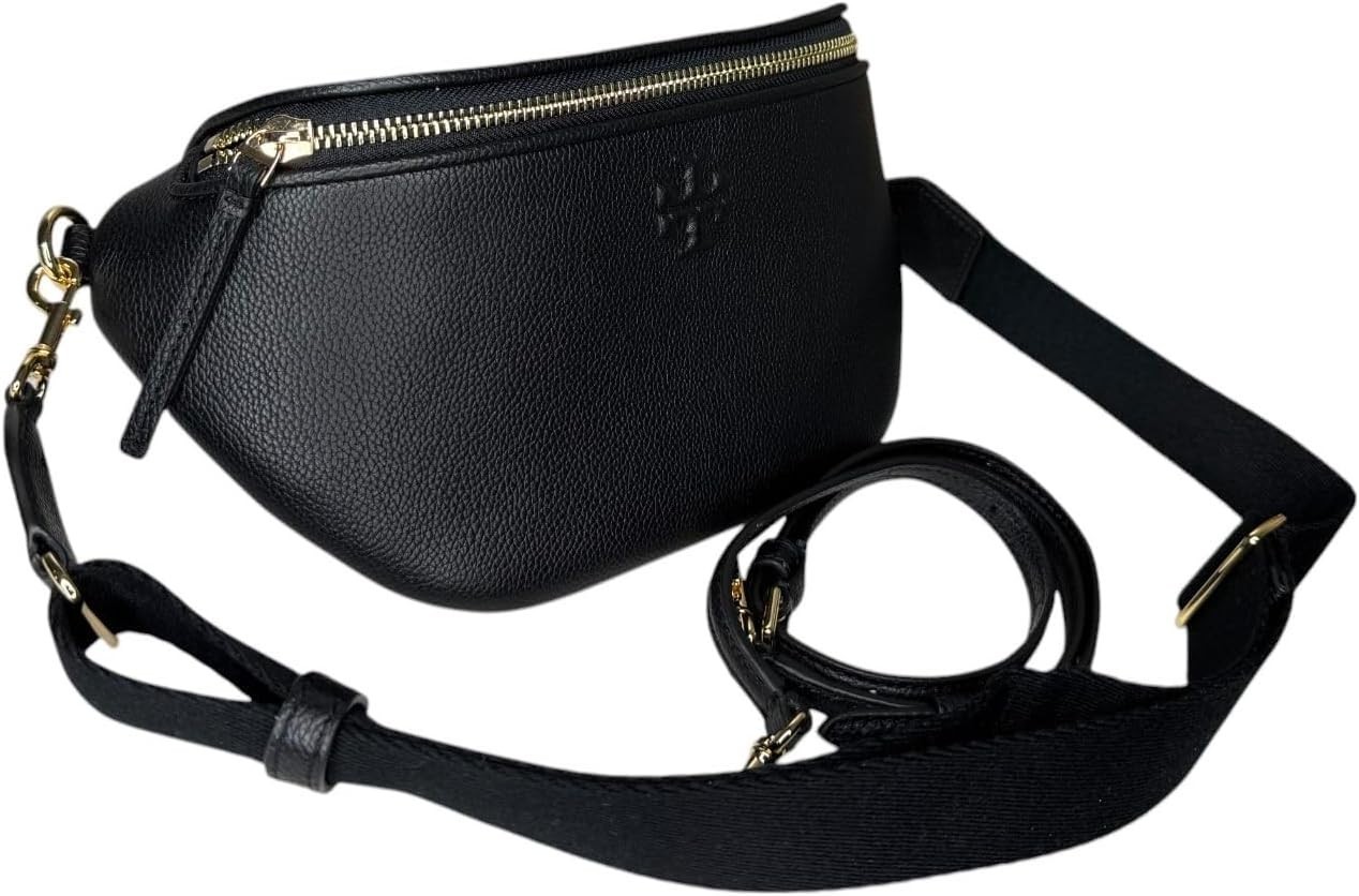 Authentic Tory Burch Women\'s Thea Belt Bag Fanny Pack Waist Bag (Black) Authentic Tory Burch Women\'s Thea Belt Bag Fanny Pack Waist Bag (Black)