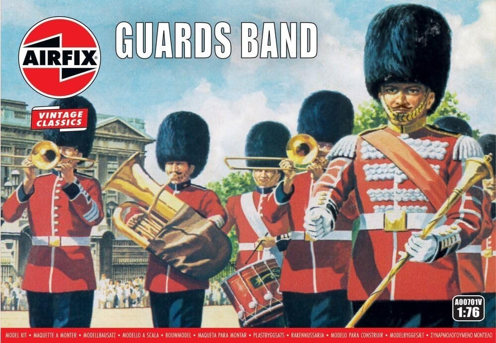 Airfix A00701V Guards Band Classic vintage Figures, unpainted