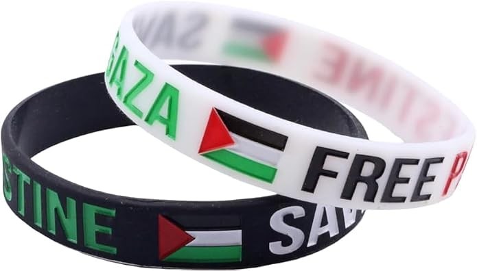 Free Palestine Bracelets Silicone Palestine Gaza Flag Bracelets Free Palestine