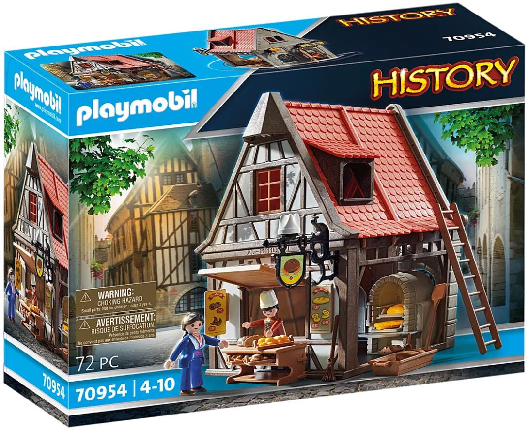 Playmobil History Set 70954 Medieval Bakery Shop Baguettes Croissant NEW Boxed
