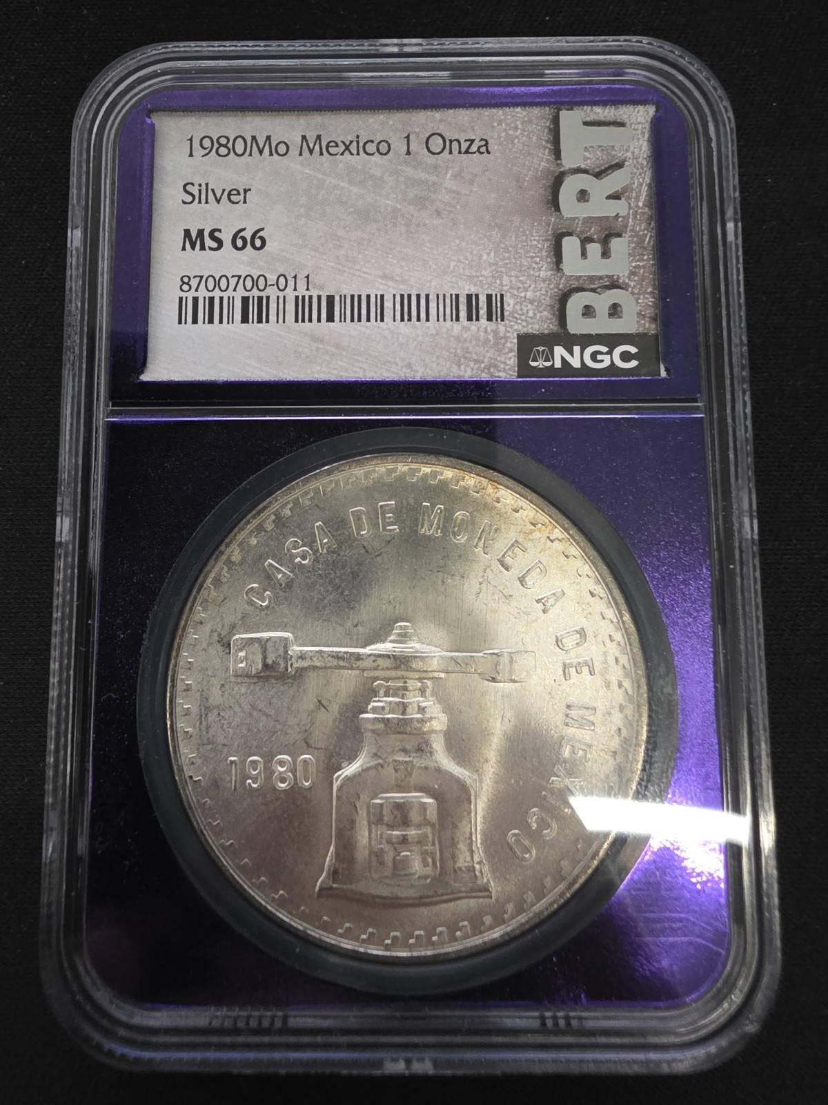 1980 Mo Mexico .925 Silver 1 Onza Casa de Moneda Coin 1980 Mo Mexico .925 Silver 1 Onza Casa de Moneda Coin
