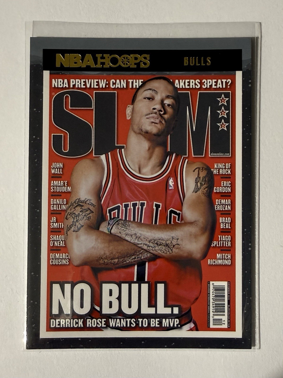 DERRICK ROSE 2021-22 Panini HOOPS #143 2010 SLAM Magazine Gold Foil SP - Bulls DERRICK ROSE 2021-22 Panini HOOPS #143 2010 SLAM Magazine Gold Foil SP - Bulls