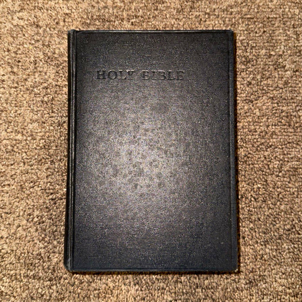 Vintage 1978 Holy Bible KJV American Bible Society Black Hardcover Red Edges Vintage 1978 Holy Bible KJV American Bible Society Black Hardcover Red Edges