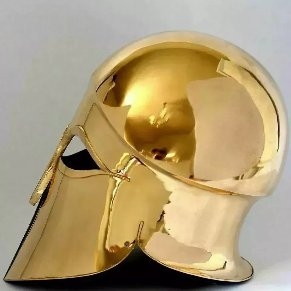 Christmas Medieval Greek Helmet Corinthian Helmet Knight Brass plating Helmet