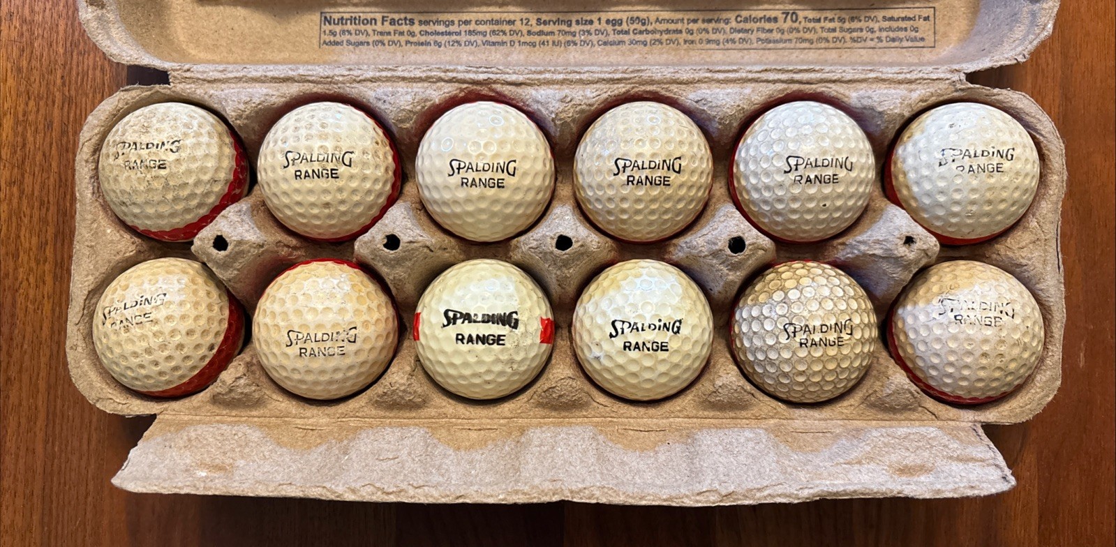 Vintage Lot of 12 Spalding Range Golf Balls - Pre-Owned Collector Set Vintage Lot of 12 Spalding Range Golf Balls - Pre-Owned Collector Set