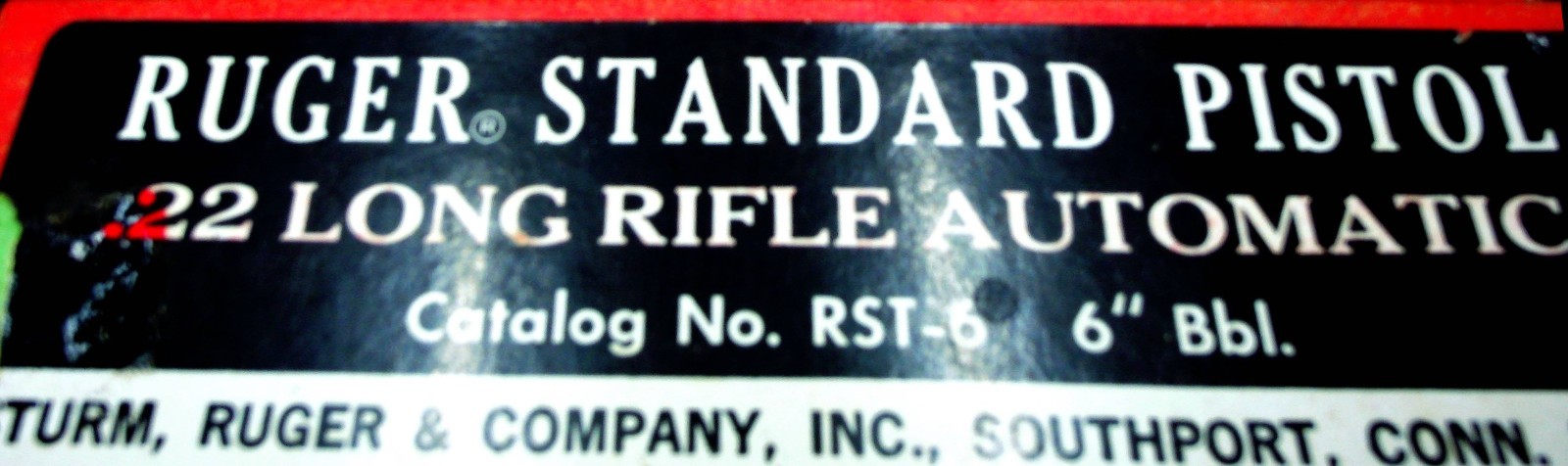 Ruger Standard Pistol .22 LR Automatic---Cat. No. RST--6\ Ruger Standard Pistol .22 LR Automatic---Cat. No. RST--6\