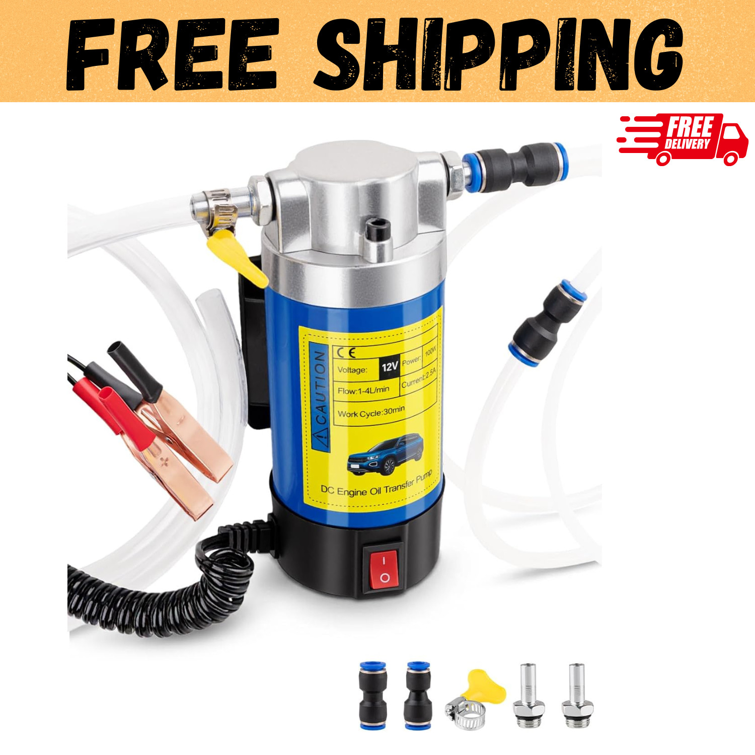 12V Electric Oil Extractor Pump for Engine Oil & Fluid Transfer 100W 12V Electric Oil Extractor Pump for Engine Oil & Fluid Transfer 100W