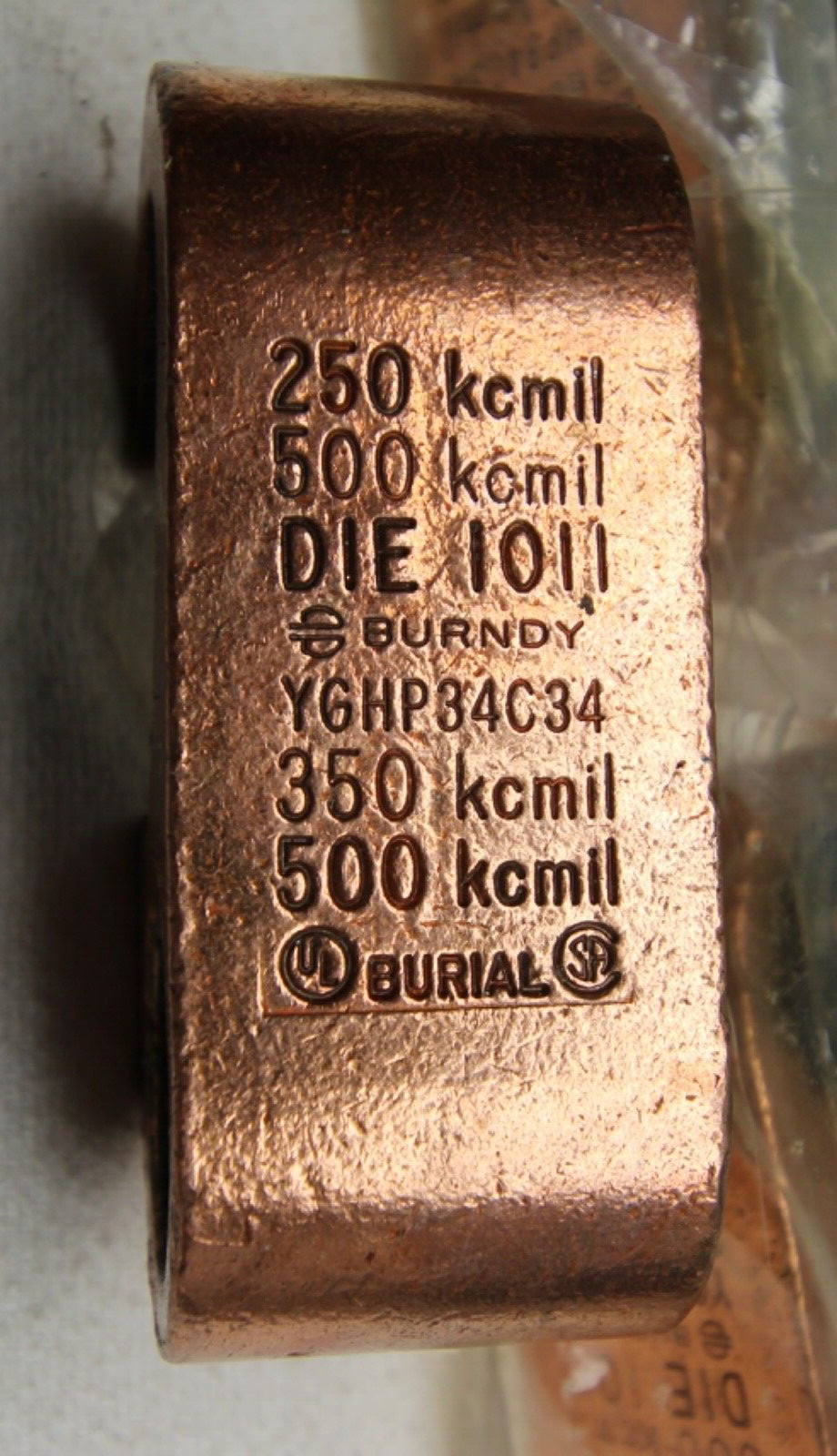 Burndy YGHP34C34, 250-500 kcmil. ⅝-¾ Rod Run GRN Burndy YGHP34C34, 250-500 kcmil. ⅝-¾ Rod Run GRN
