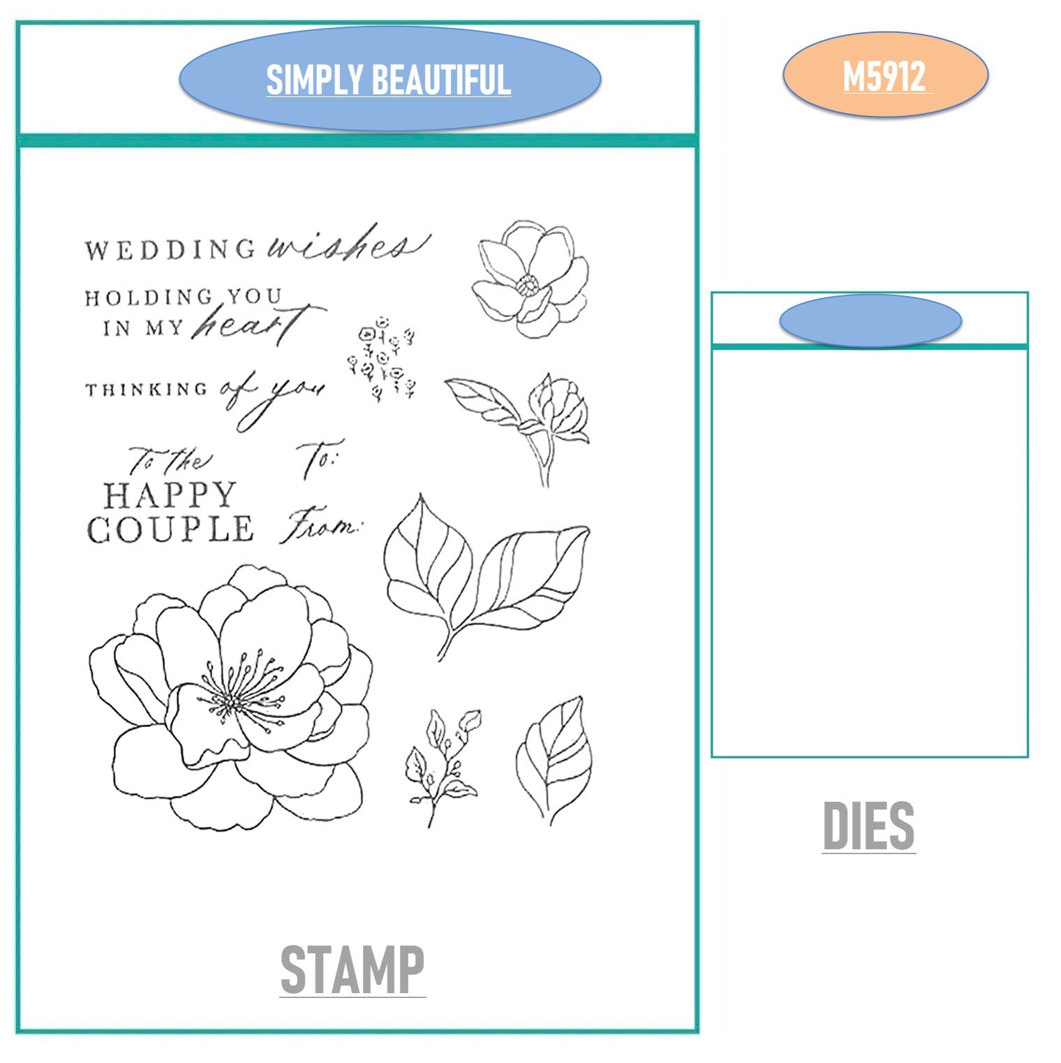 SIMPLY BEAUTIFUL Dies and Stamps Scrapbook DIY Handmade Greeting Card Making