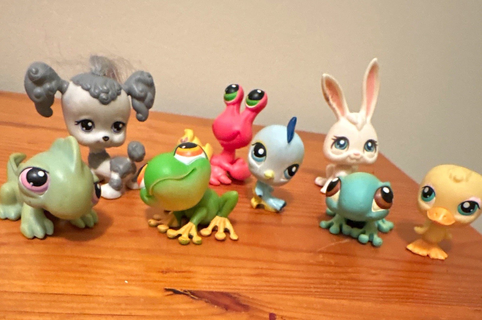Vintage Littlest Pet Shop LPS Lot of 8 Pink Magnets Clear Pegs Hasbro G2 Pets