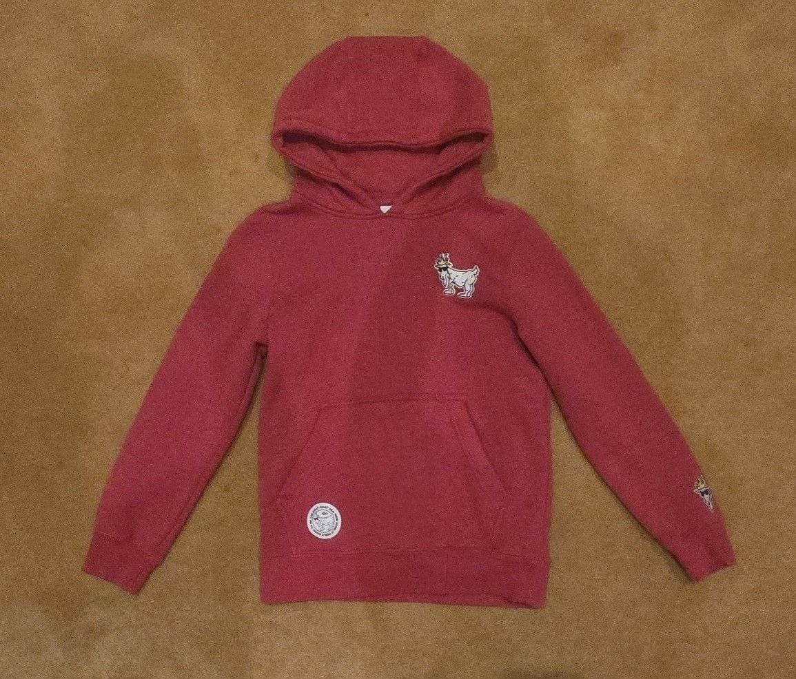 GOAT USA Hoodie Youth Large Red Embroidered Logo Fleece GOAT USA Hoodie Youth Large Red Embroidered Logo Fleece