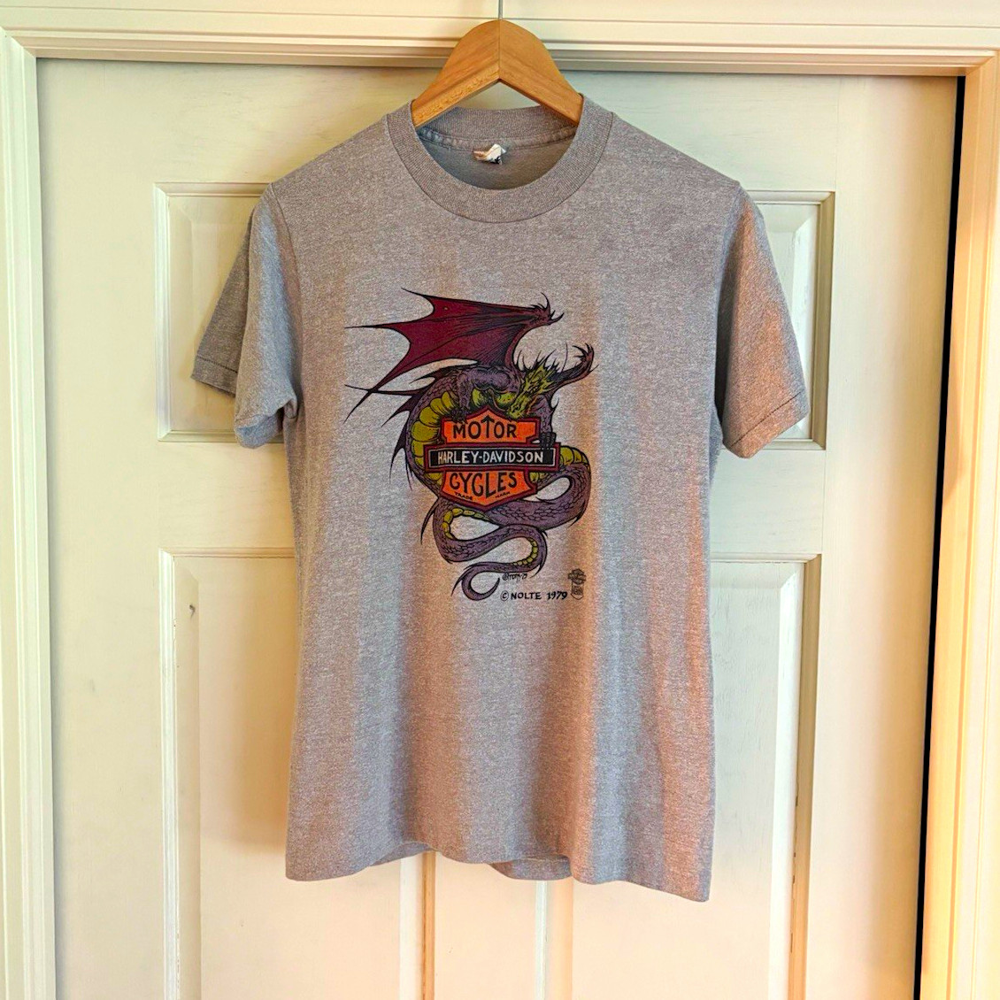 Vintage 1979 Harley Davidson Motorcycles Greg Irons Dragon 70’s Shirt Size M Vintage 1979 Harley Davidson Motorcycles Greg Irons Dragon 70’s Shirt Size M