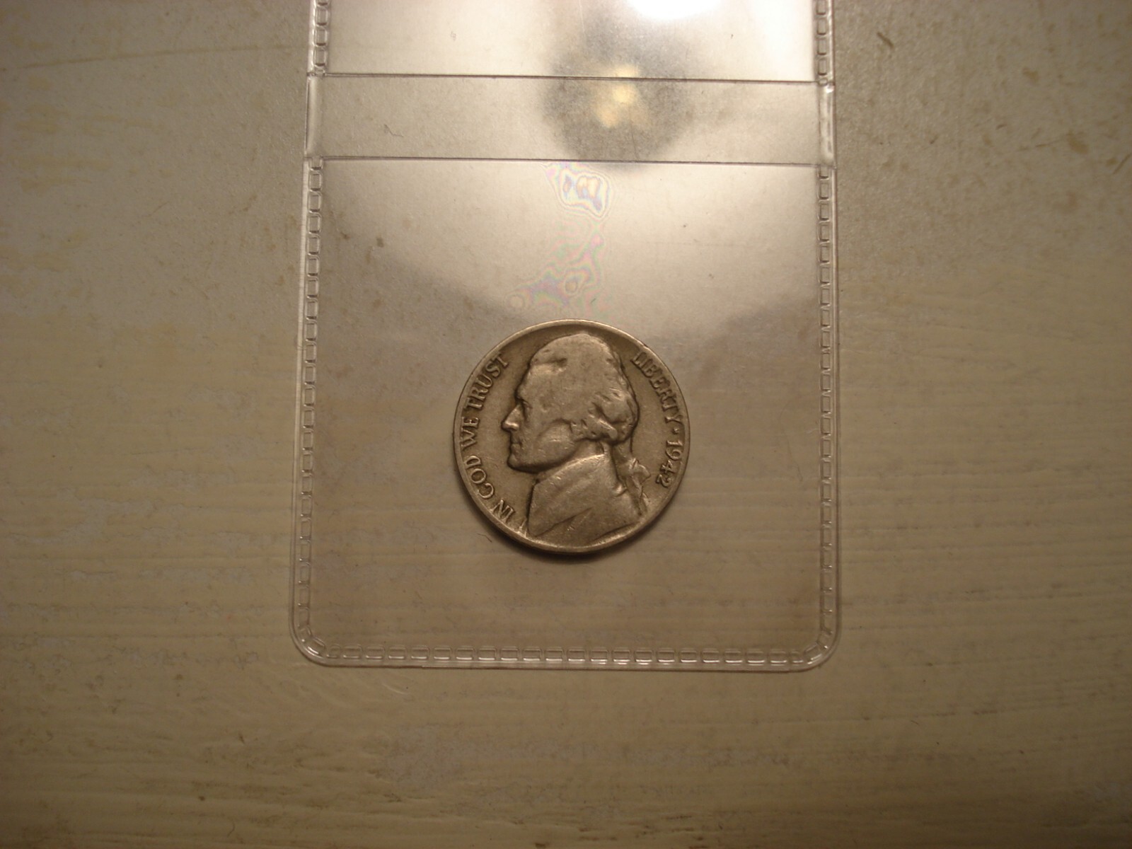1942-P TYPE 1 JEFFERSON NICKEL (THIS COIN IS THE COPPER VERSION) 1942-P TYPE 1 JEFFERSON NICKEL (THIS COIN IS THE COPPER VERSION)