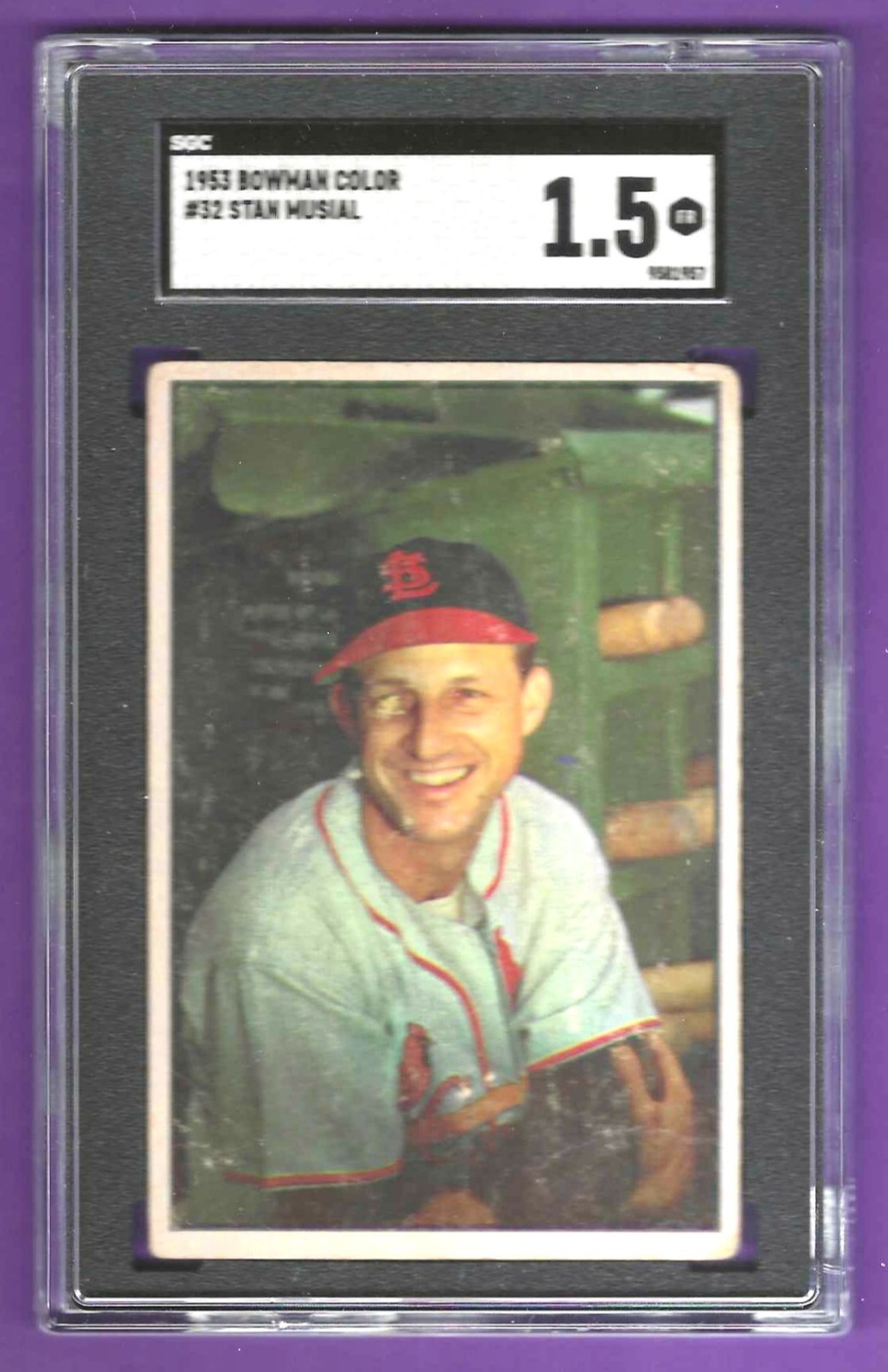 1953 Bowman Color - #32 Stan Musial - St. Louis Cardinals - SGC 1.5 FR 1953 Bowman Color - #32 Stan Musial - St. Louis Cardinals - SGC 1.5 FR