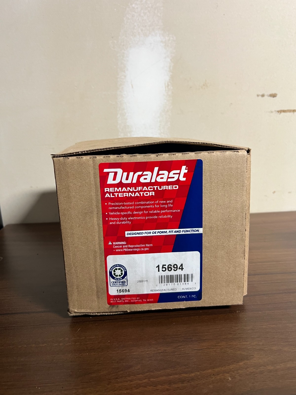 New remanufactured Duralast 15694 alternator New remanufactured Duralast 15694 alternator