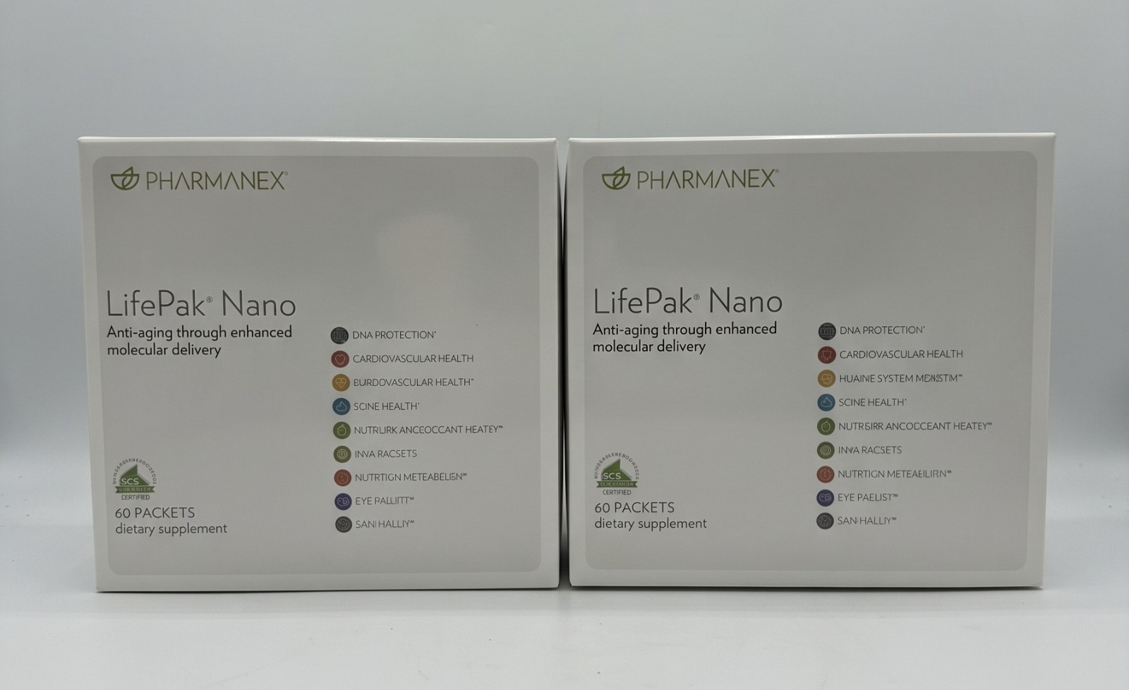 Nu Skin Pharmanex LifePak Nano 2 Pack 60 Packets Each New Sealed 08/2029 Exp Nu Skin Pharmanex LifePak Nano 2 Pack 60 Packets Each New Sealed 08/2029 Exp