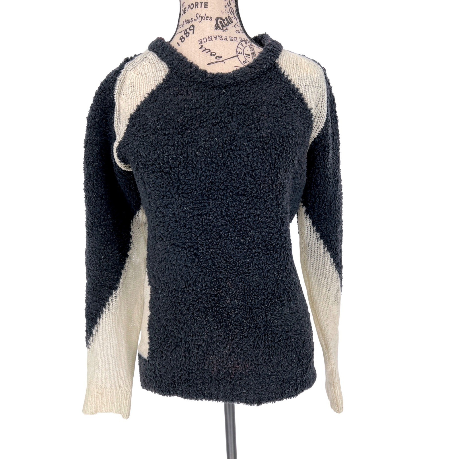 IRO Paris Shani Colorblock Sweater Women\'s Medium Wool Blend EUC