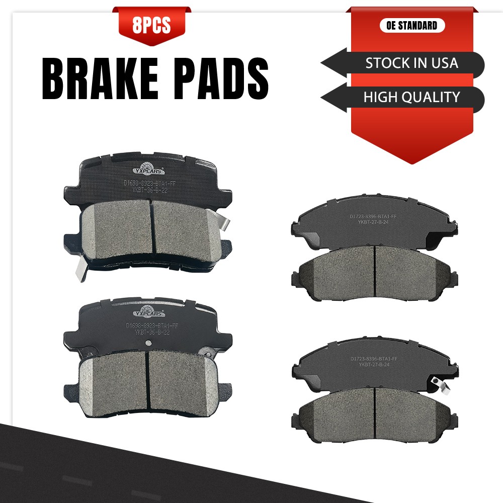 4x Front & 4x Rear Premium Ceramic Pads for Acura MDX 2017 2018 2019 2020