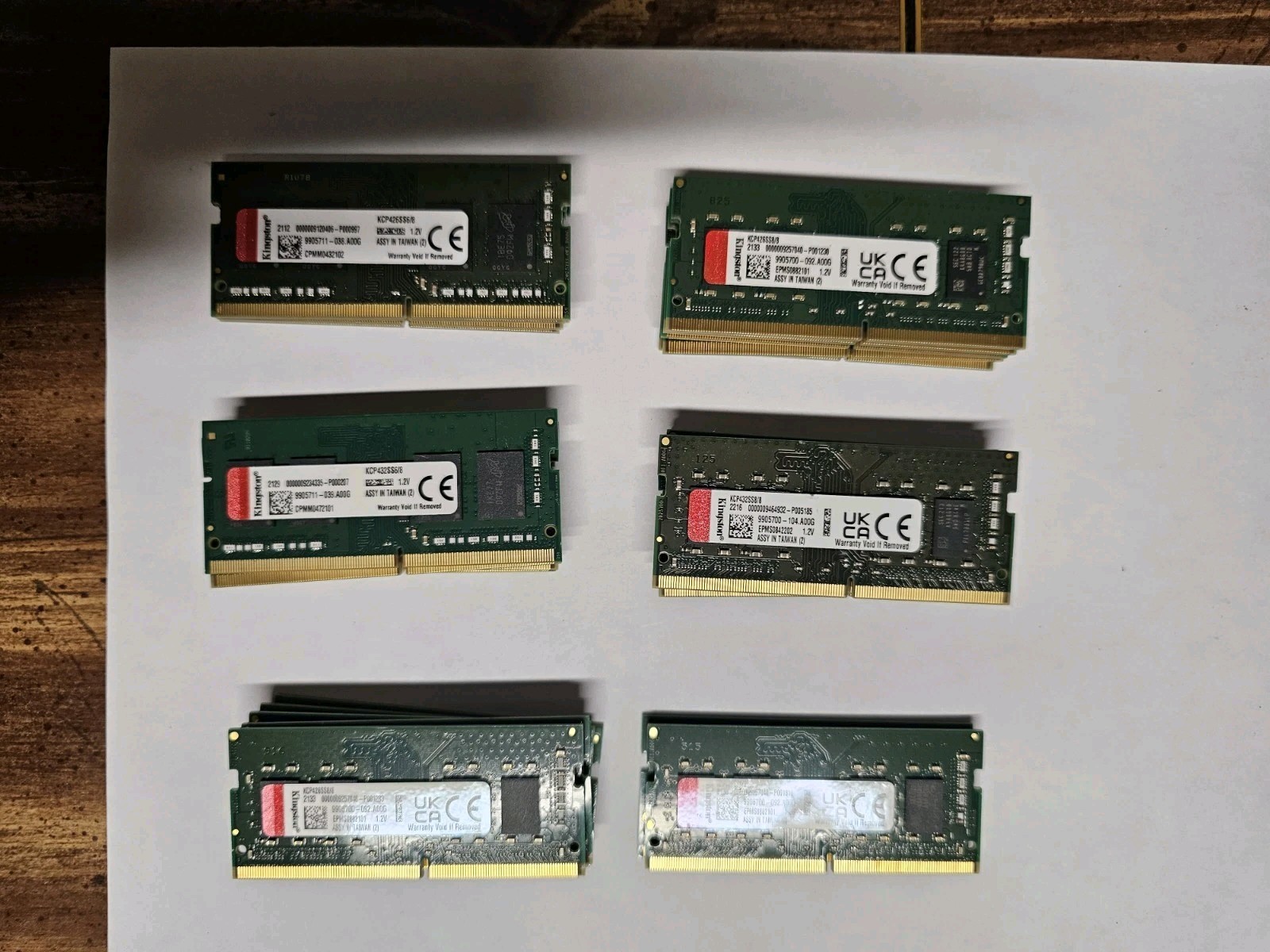 Kingston 8GB PC4-21300 DDR4-2666 Laptop Ram Lot Of 27
