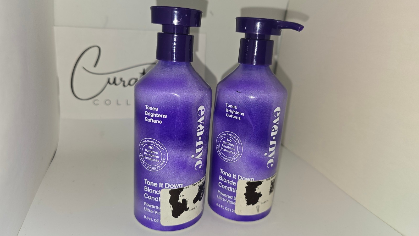 2 Pack Eva NYC Tone It Down Blonde Conditioner Ultra Violet Purple 8.8 oz Ea 2 Pack Eva NYC Tone It Down Blonde Conditioner Ultra Violet Purple 8.8 oz Ea