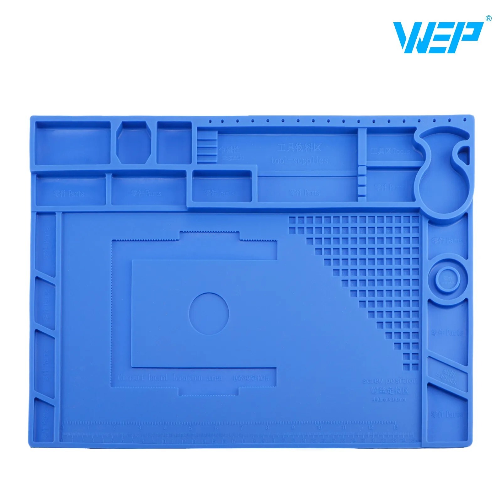 WEP Magnetic Silicone Soldering Mat BGA Gun Heat Resistant for Solder Station
