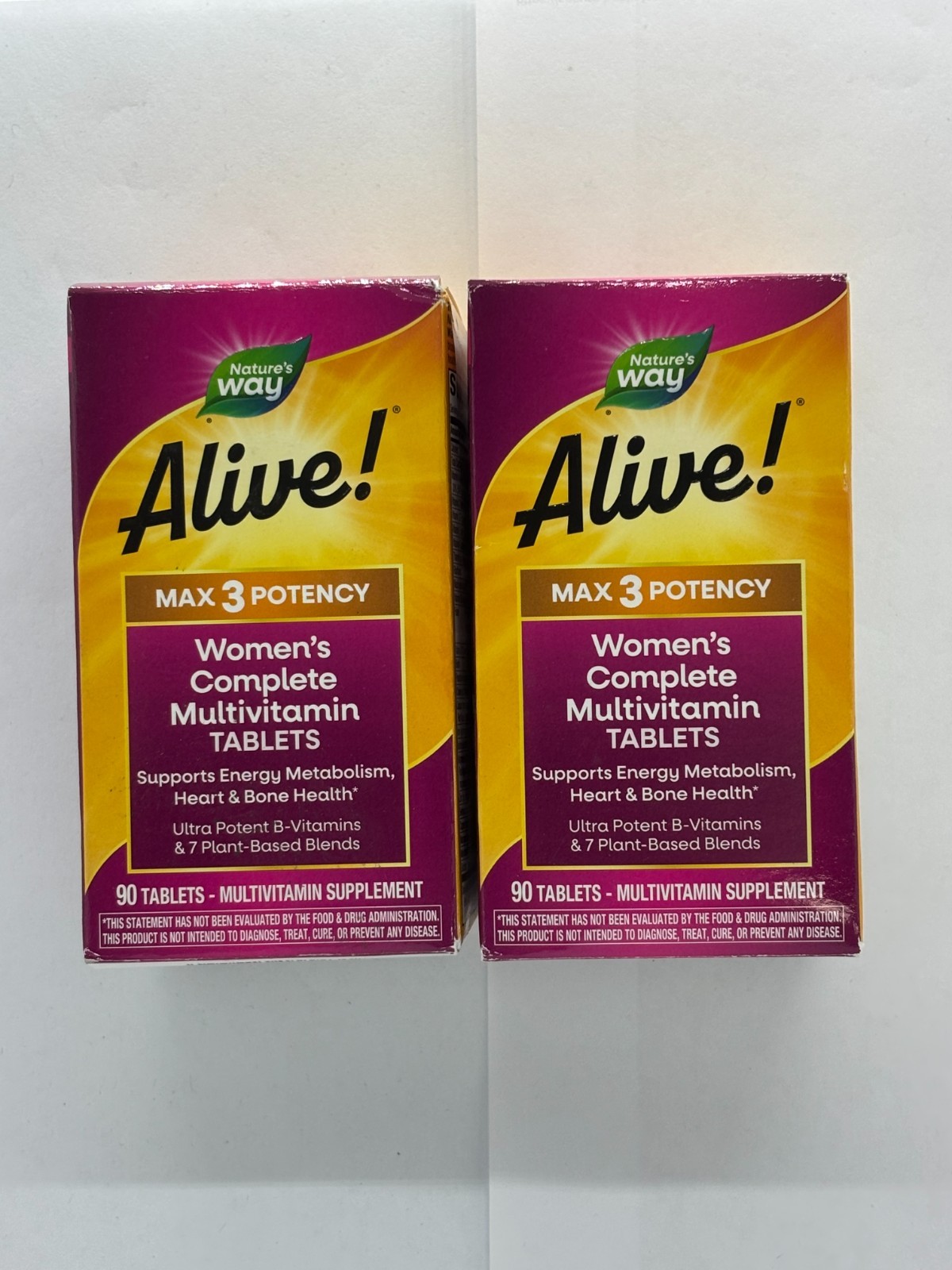 Nature's Way Alive Women's Multivitamin Max3 Potency 2 x 90 Tabs, EXP 12/206 Nature's Way Alive Women's Multivitamin Max3 Potency 2 x 90 Tabs, EXP 12/206