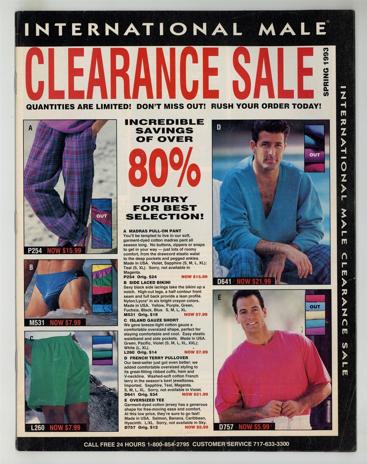 International Male 1980\'s Clearance Sale 44pg Vintage Gay Fashion Catalog M26857