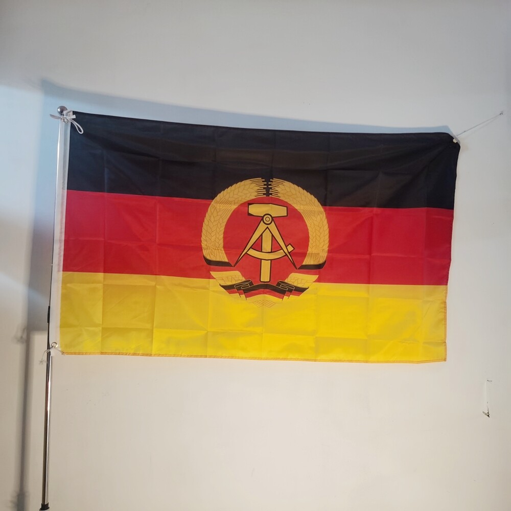 East Germany Flag 90x150cm | GDR German Democratic Republic Banner | Polyester East Germany Flag 90x150cm | GDR German Democratic Republic Banner | Polyester