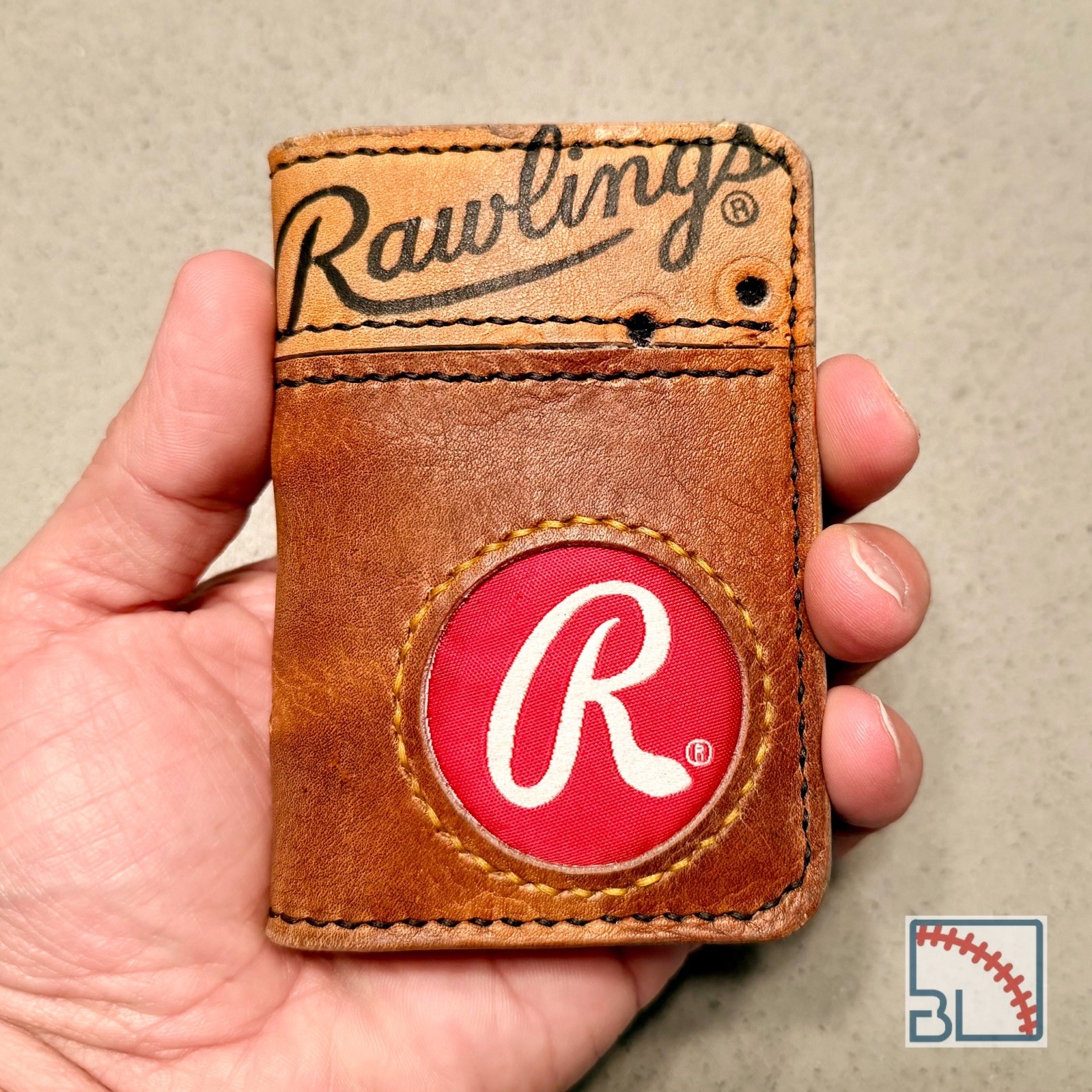 Rawlings HOH Leather Baseball Glove Wallet Rawlings HOH Leather Baseball Glove Wallet