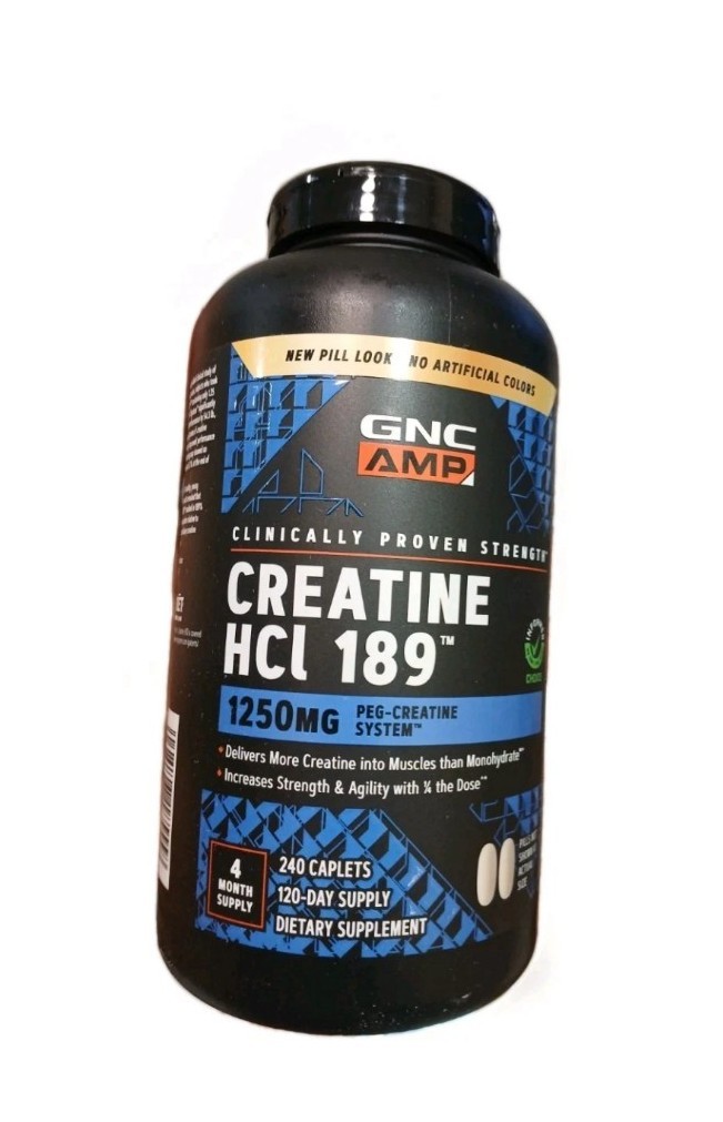 GNC AMP Creatine HCl 189 Pills, Clinically Proven 240 Count, Exp 8\\27 GNC AMP Creatine HCl 189 Pills, Clinically Proven 240 Count, Exp 8\\27