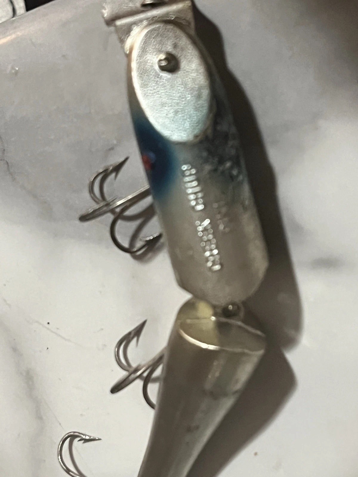 Vintage Creek Chub Lure, Plastic Blue/gray