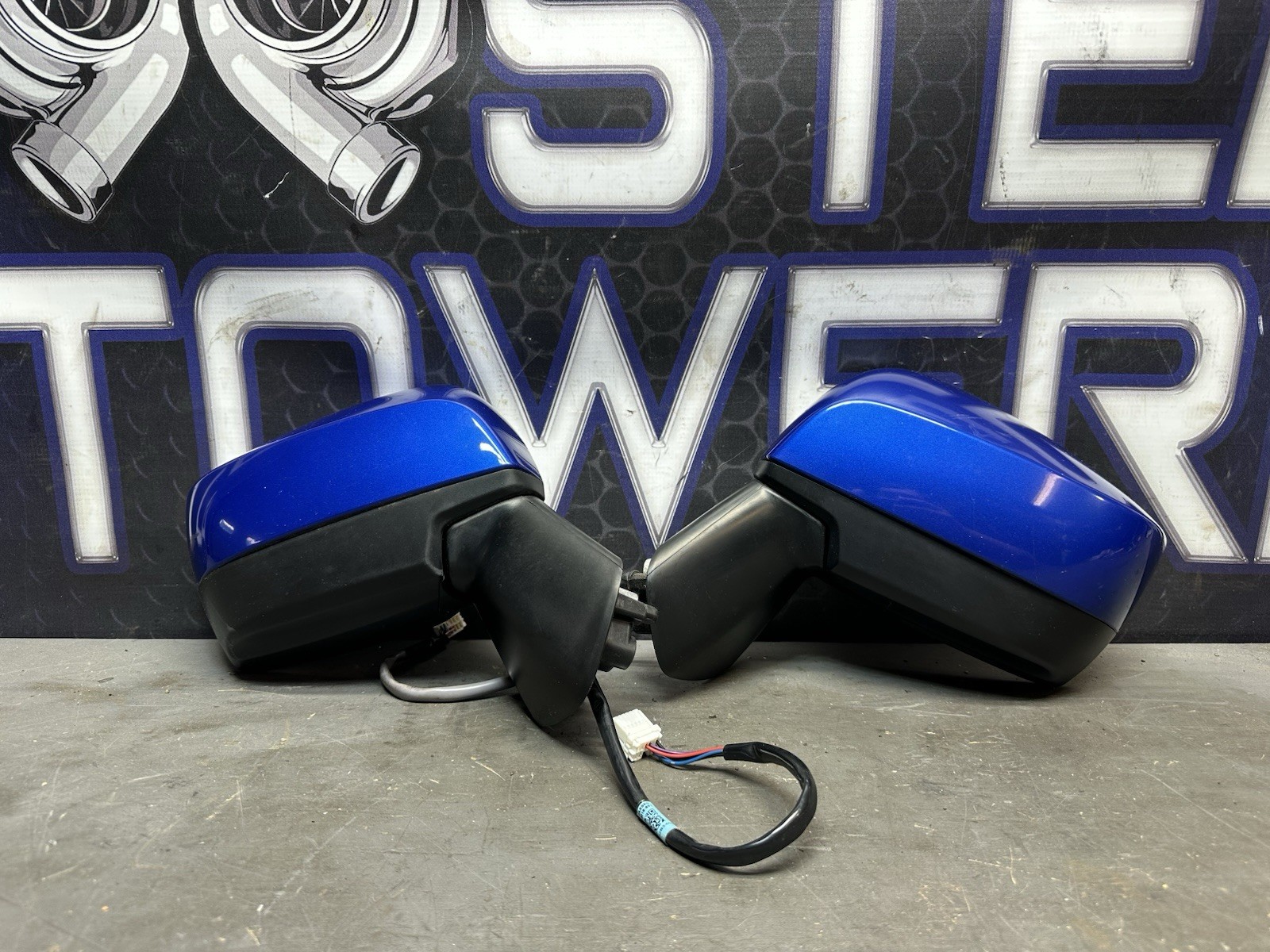 2015-2021 Subaru WRX STI OEM Side Mirrors Pair LH RH Heated WRB Rally Blue 15-21