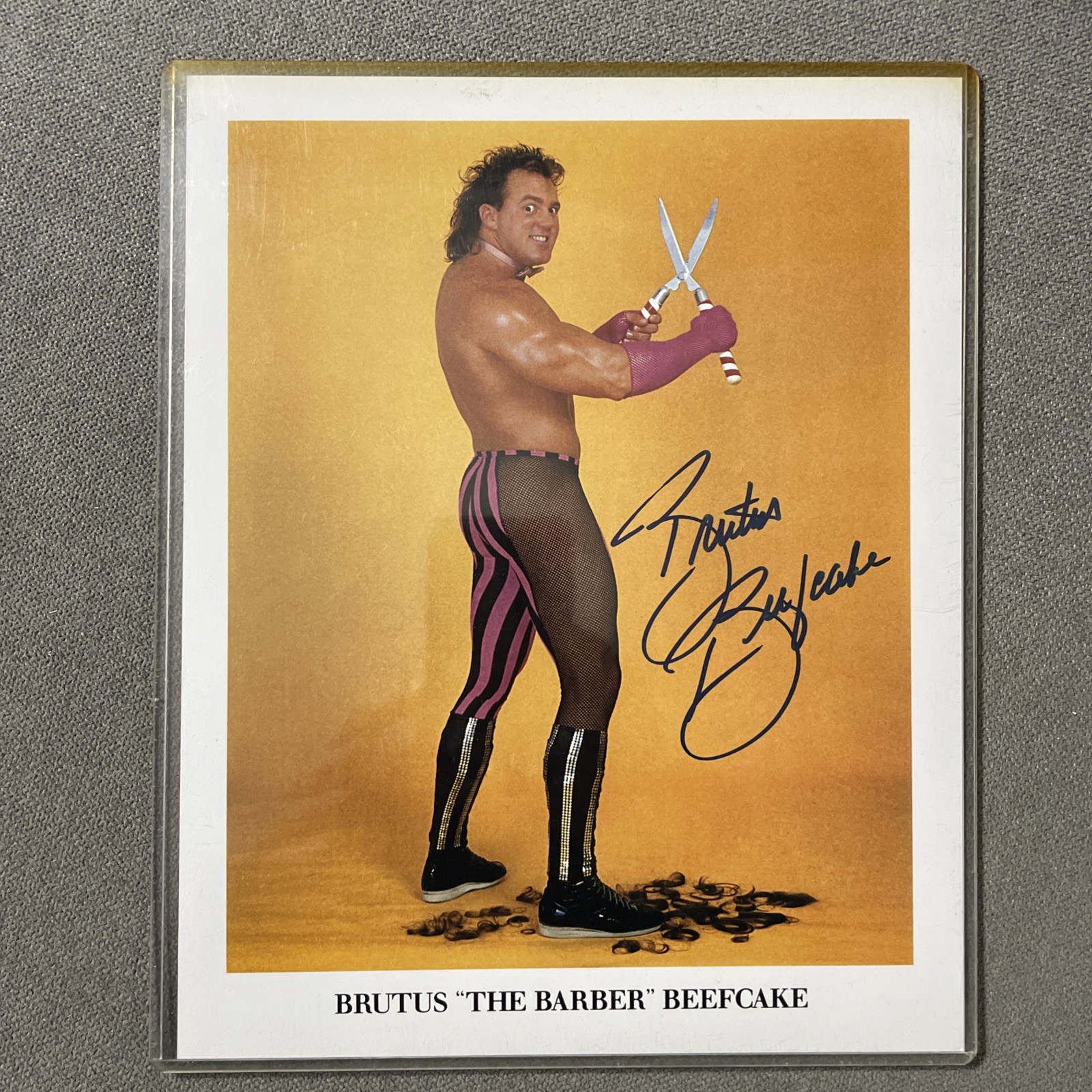 Brutus The Barber Beefcake WWE WWF Autographed Wrestling Photo Brutus The Barber Beefcake WWE WWF Autographed Wrestling Photo