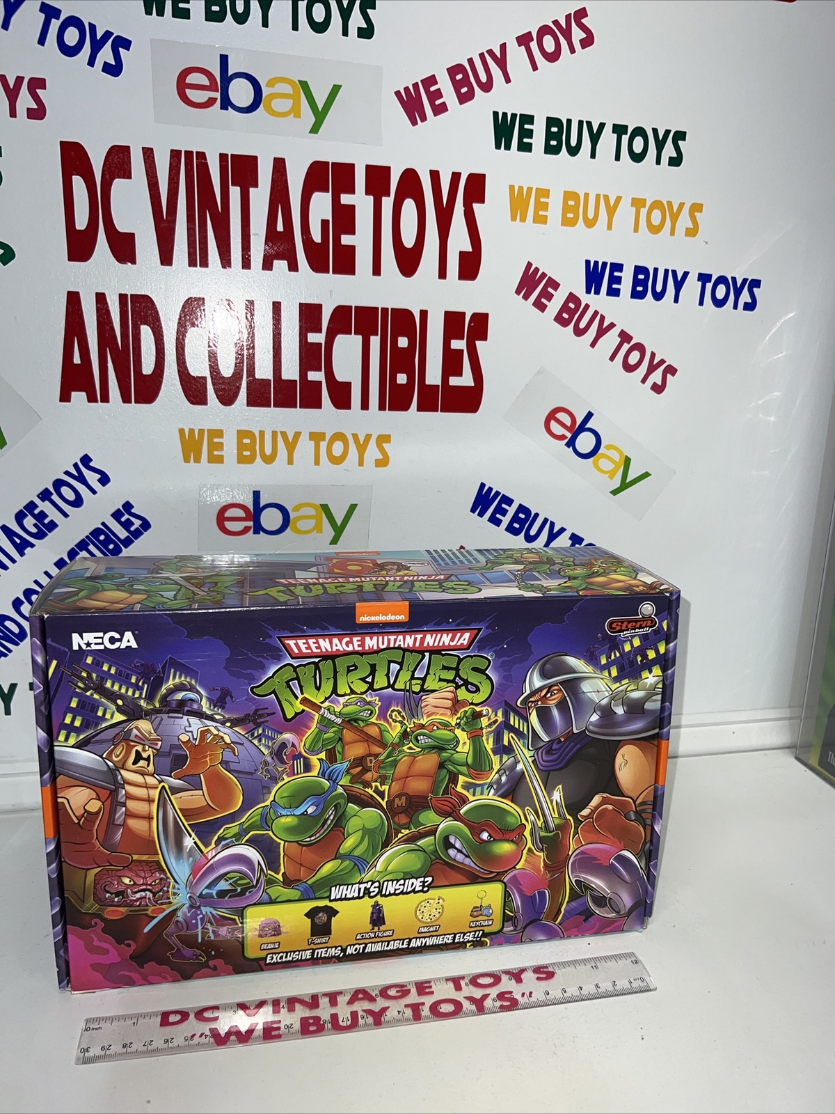 NECA TEENAGE MUTANT NINJA TURTLES STERN PINBALL CRATE XL SHIRT SHREDDER TMNT NEW