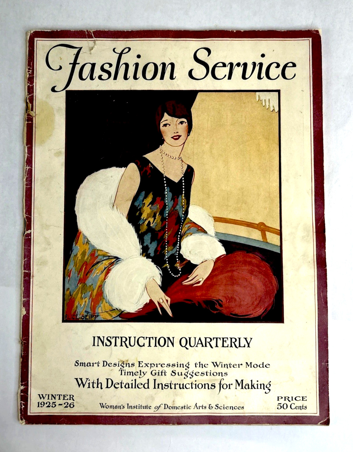 1925 Fashion Service Woman's Institute Magazine Winter Edition Antique