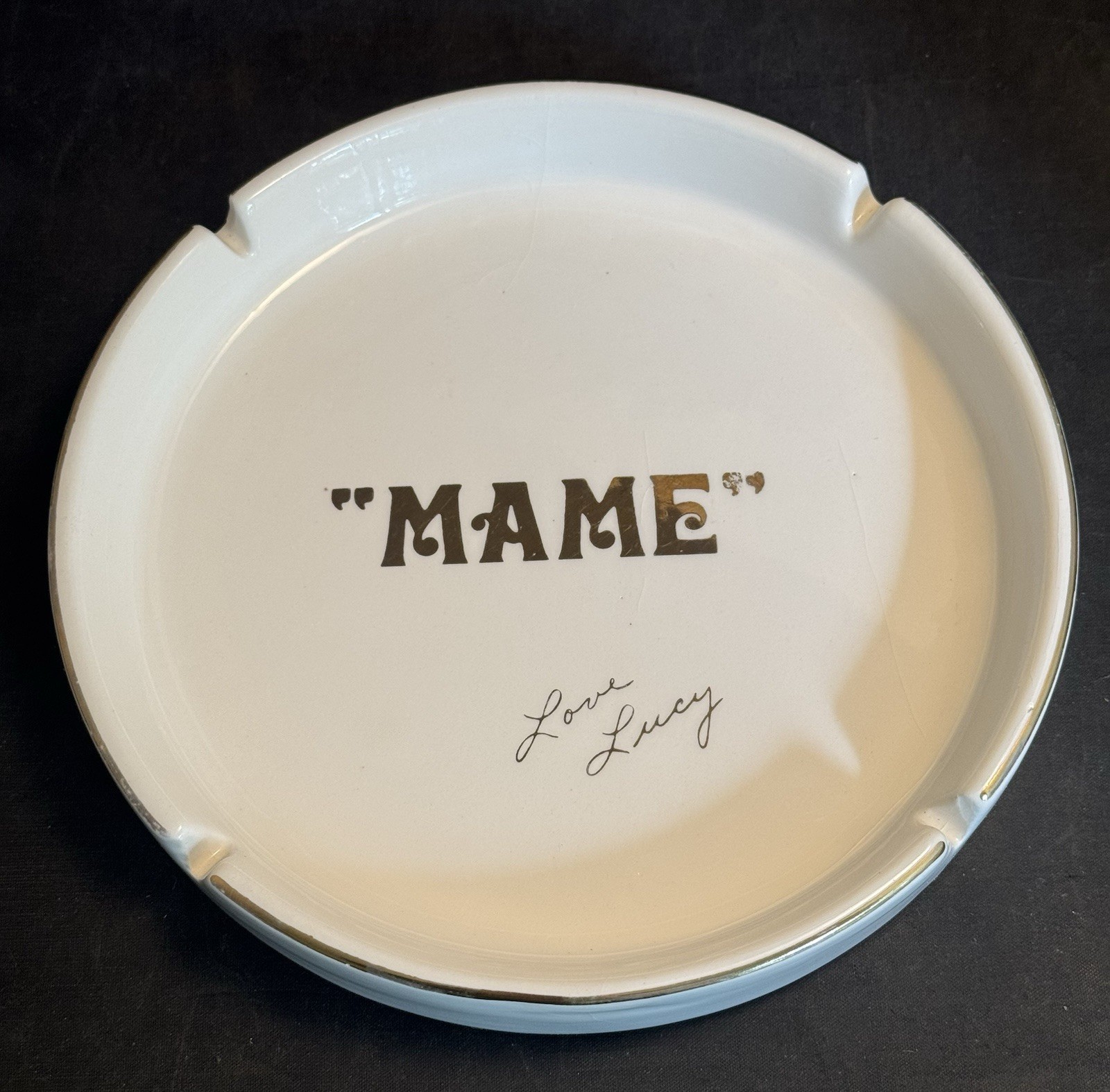 RARE VTG 1974 “MAME” LOVE LUCY Ashtray (Gift From Lucile Ball To Cast & Crew) RARE VTG 1974 “MAME” LOVE LUCY Ashtray (Gift From Lucile Ball To Cast & Crew)