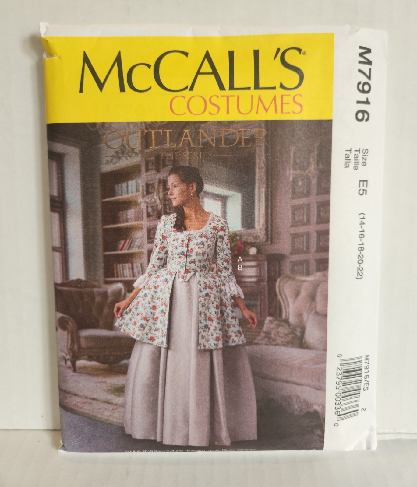 OOP McCall\'s Costumes M7916 Uncut Pattern Outlander Caraco Jacket Skirt  14-22