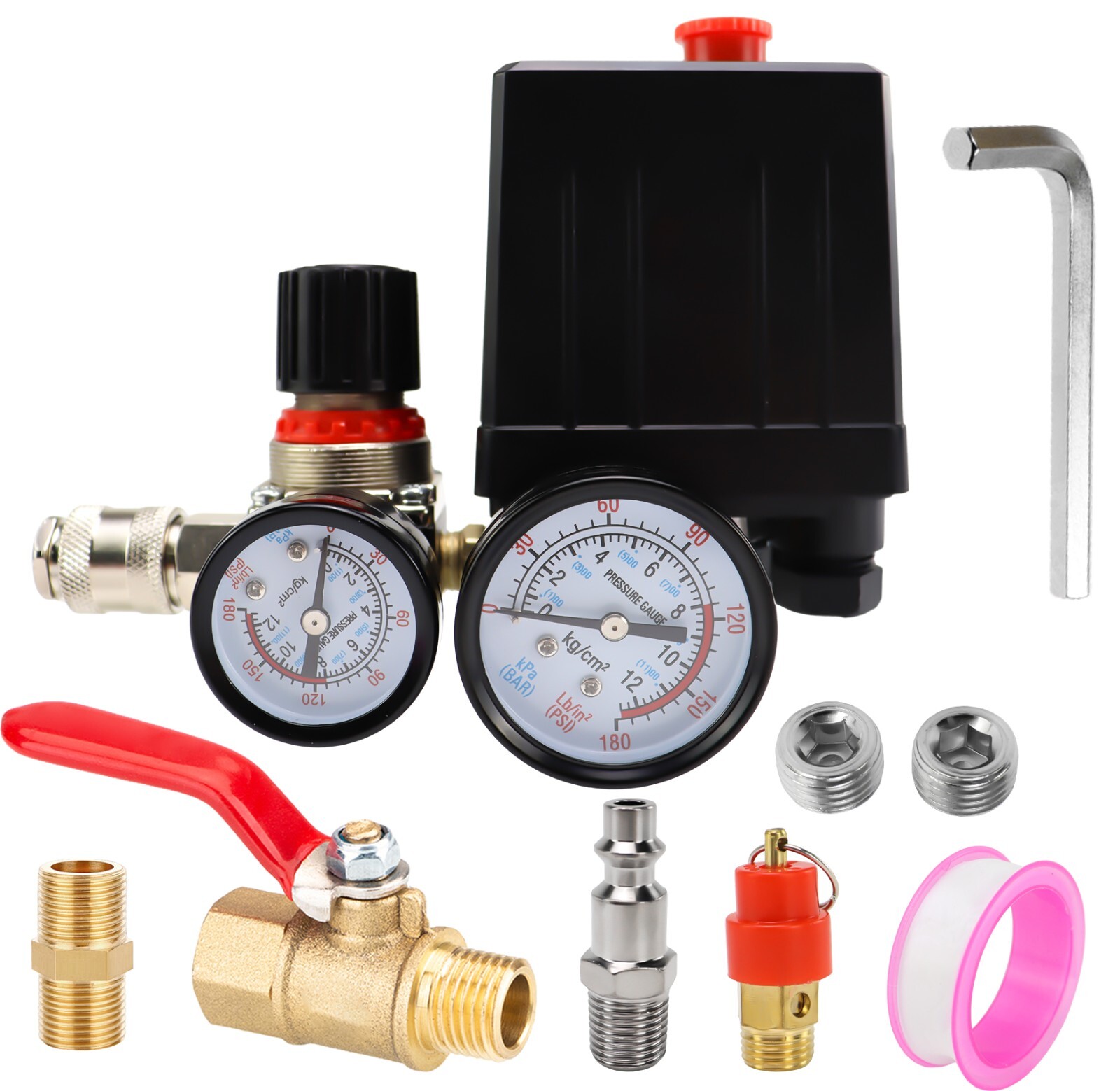 Pressure Switch Manifold Regulator Gauges Air Compressor Pressure Switch Control Pressure Switch Manifold Regulator Gauges Air Compressor Pressure Switch Control