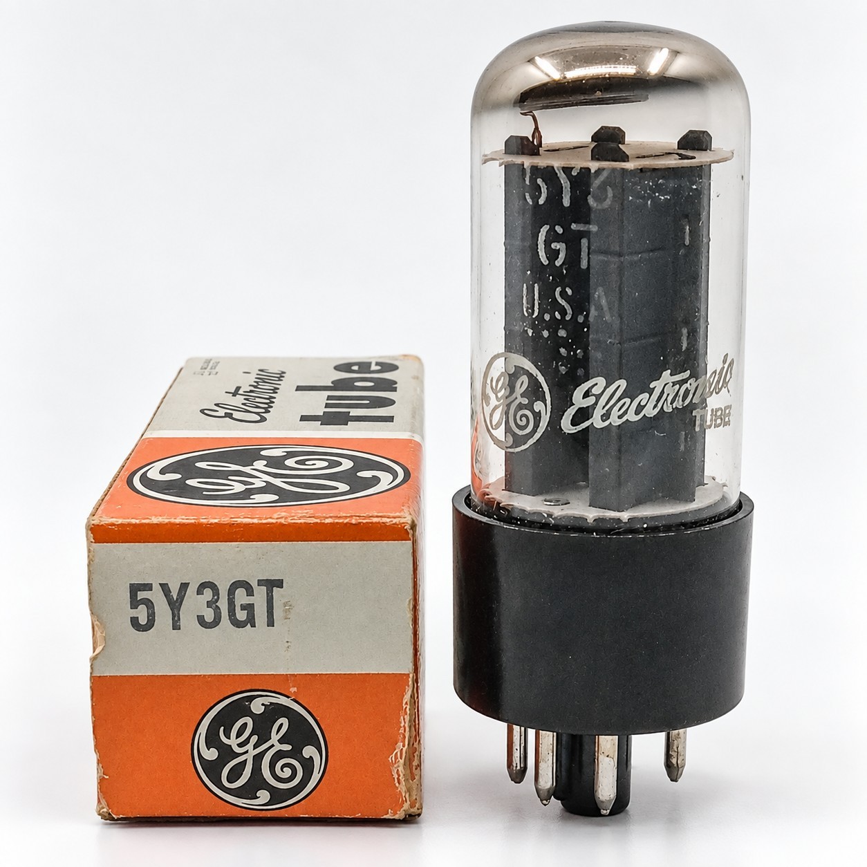 NOS GE 5Y3GT Gray Plate Rectifier Tube Hickok Tested Strong Balanced NOS GE 5Y3GT Gray Plate Rectifier Tube Hickok Tested Strong Balanced