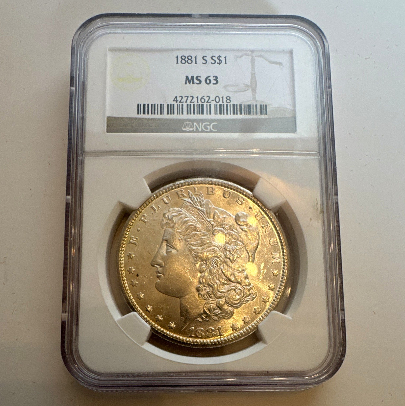 1881-S Morgan SIL Dollar NGC MS63 -Cartwheel Luster & Sharp San Francisco Strike