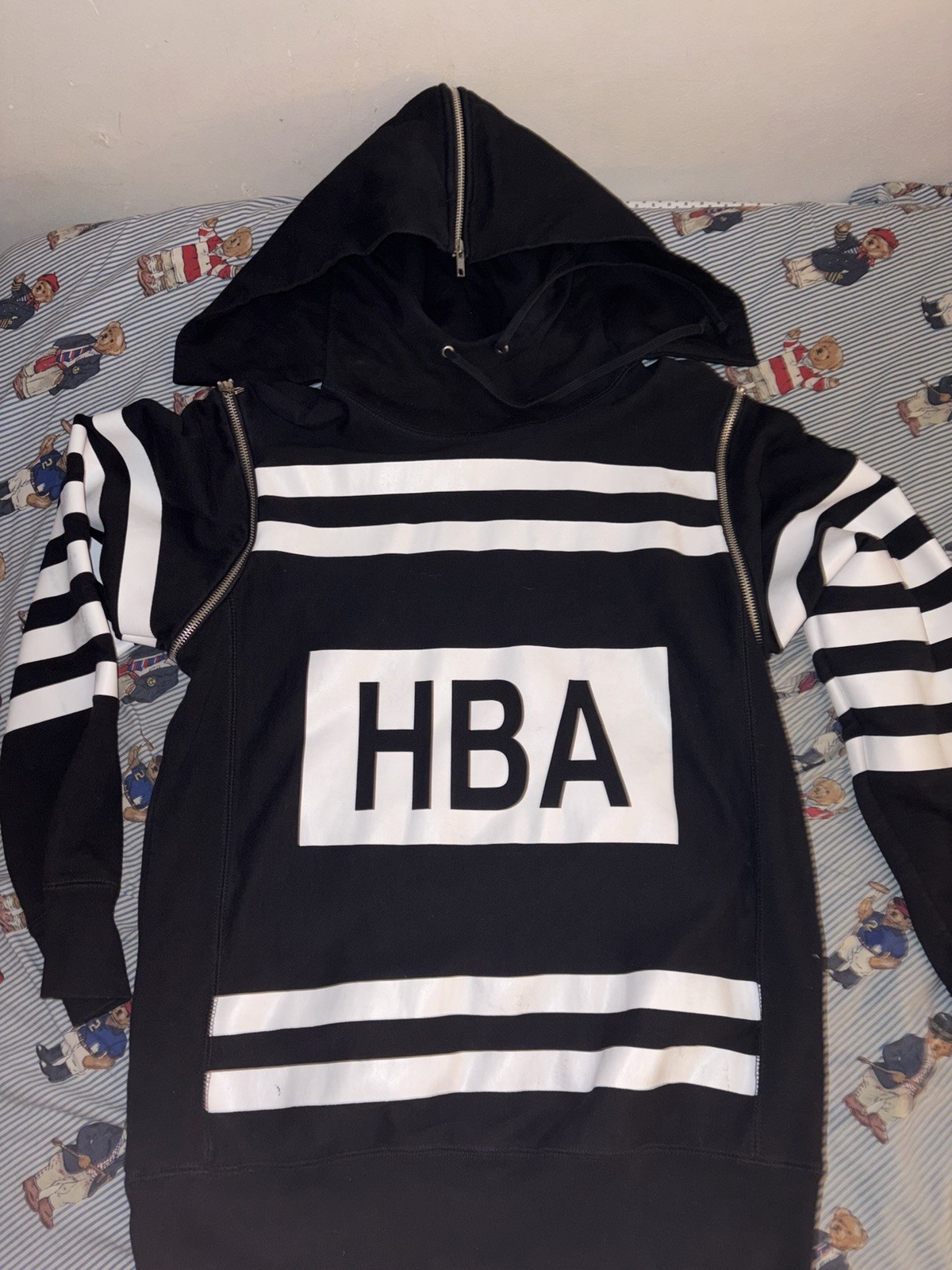 Hood By Air HBA NY Streetwear Hoodie Sweatshirt - Black - Men’s Medium-zipper Hood By Air HBA NY Streetwear Hoodie Sweatshirt - Black - Men’s Medium-zipper