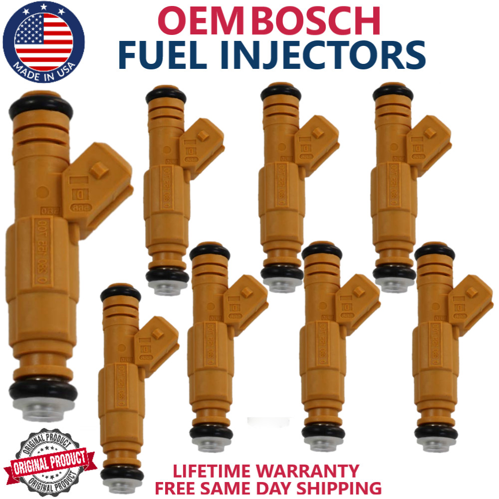 OEM BOSCH 8pcs Fuel Injectors For 1994-1998 Ford Lincoln Mercury 4.6L/5.0L V8
