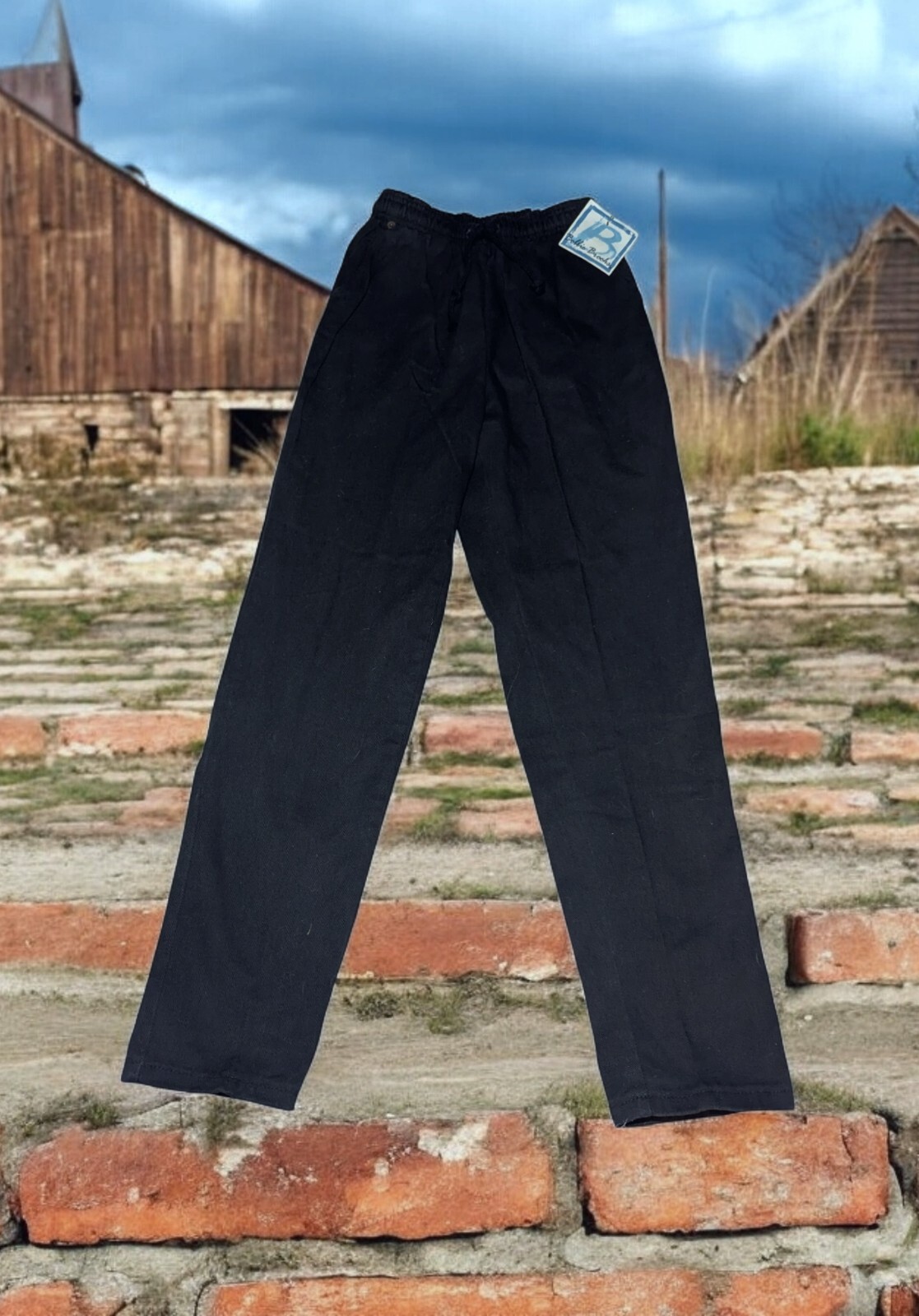 NWT Vtg BOBBIE BROOKS Womens 8 High Waist Mom Black Pants Elastic Drawstring 90s NWT Vtg BOBBIE BROOKS Womens 8 High Waist Mom Black Pants Elastic Drawstring 90s