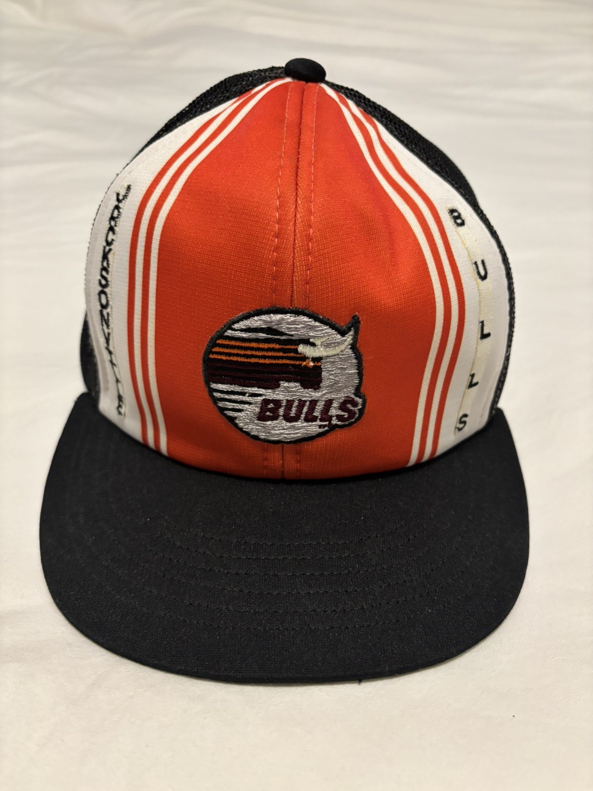 Jacksonville Bulls Vintage USFL Snapback Trucker Hat Restored ONE-OF-A-KIND Jacksonville Bulls Vintage USFL Snapback Trucker Hat Restored ONE-OF-A-KIND