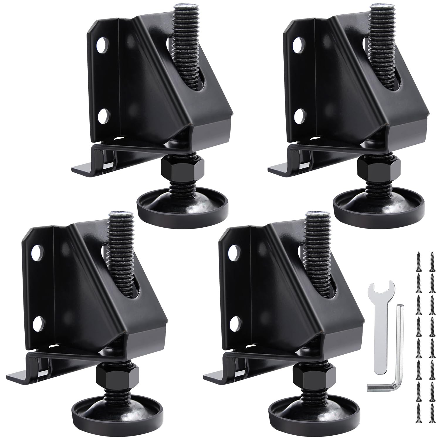 4/8/16 Pack Heavy Duty Leg Leveler, 2-inch Adjustable Height, for Furniture, Tab 4/8/16 Pack Heavy Duty Leg Leveler, 2-inch Adjustable Height, for Furniture, Tab