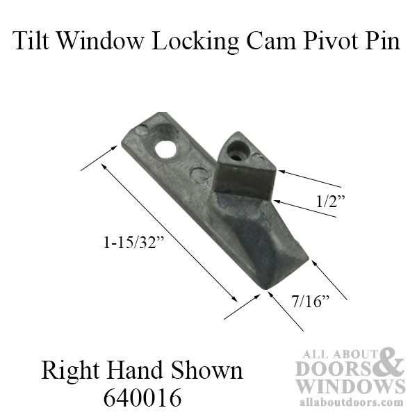 Amesbury Truth Tilt Window Cam Pivot Pin Right Handed Cam Pivot Zinc