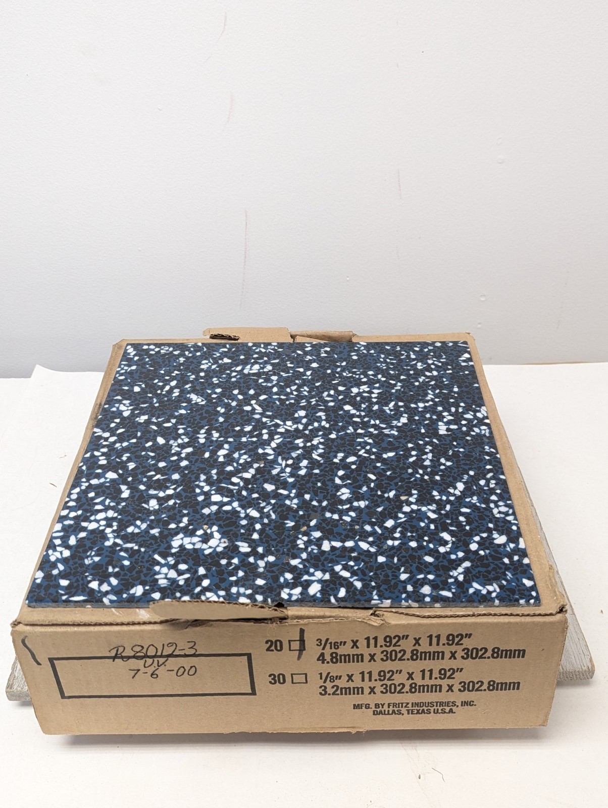 Vintage Fritztile 12x12 Terrazzo Tile Blue RARE **Salvage No Warranty** 20 Tiles