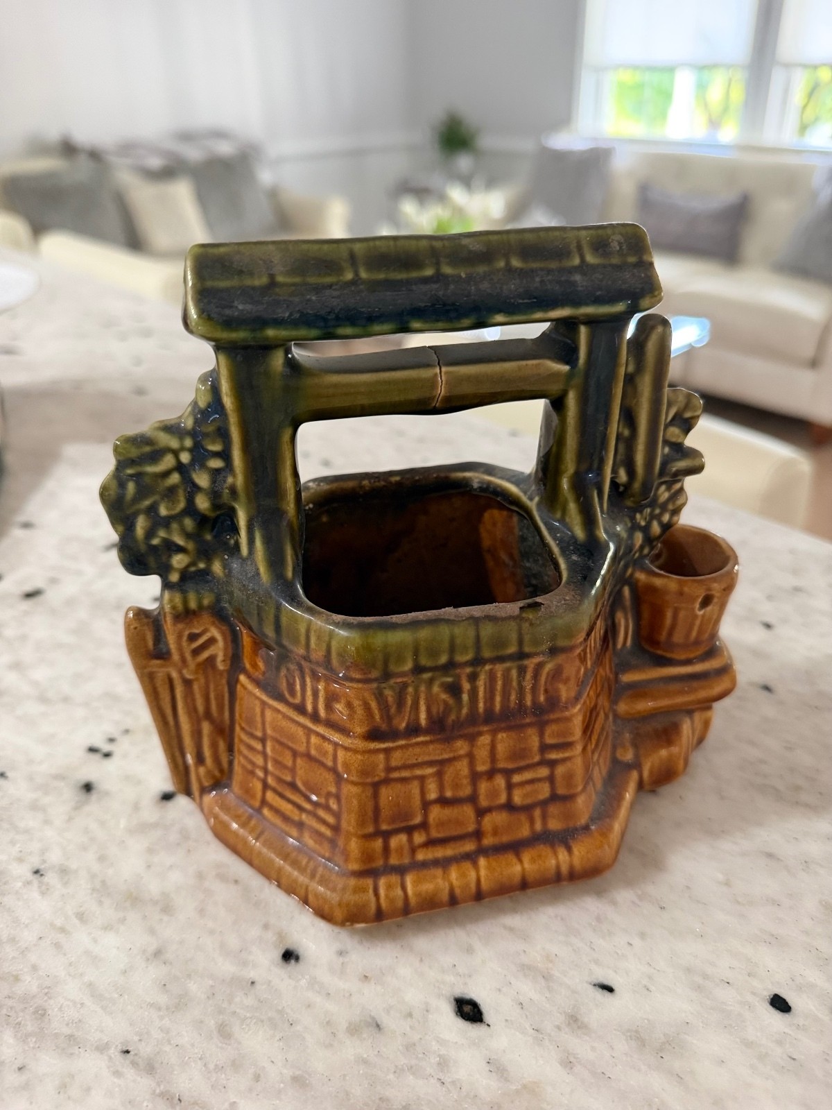 Vintage McCoy Pottery Wishing Well Planter USA Vintage McCoy Pottery Wishing Well Planter USA